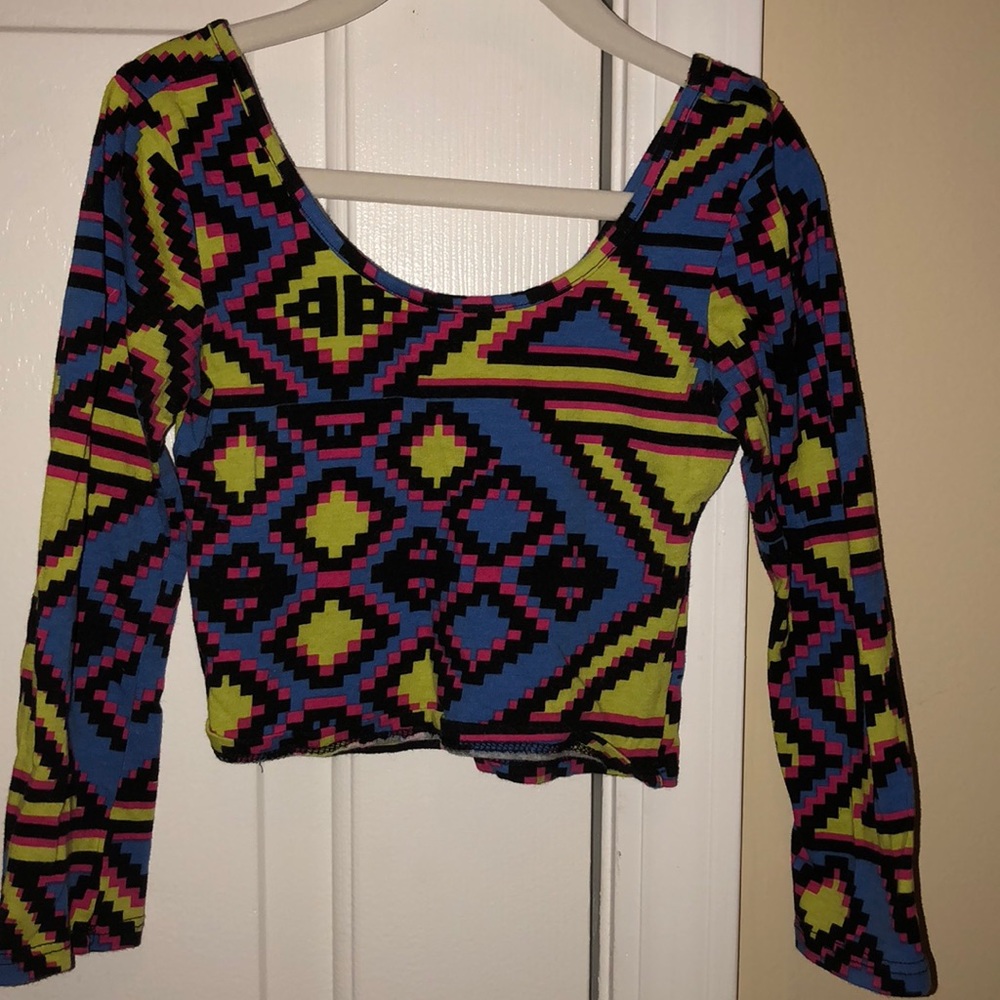 Funky print crop top